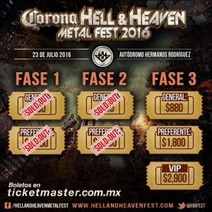Hell and Heaven Sold Out 2 Fases 2015