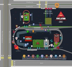 Mapa del Vive Latino 2016